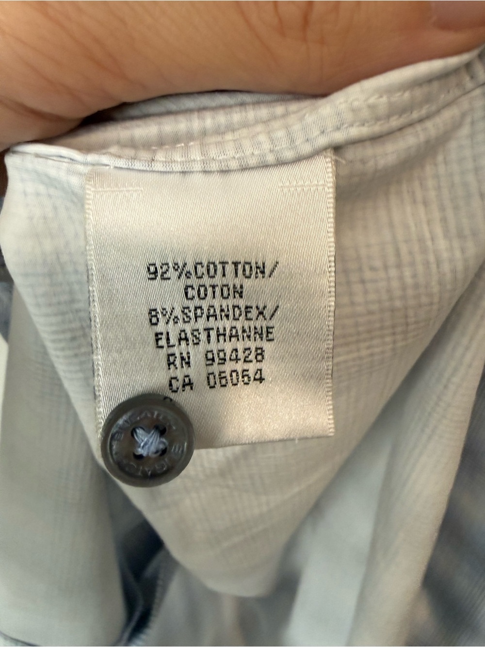 Bugatchi OoohCotton Tech 8-Way Stretch Plaid Shirt Short Sleeve Button Blue L - Picture 9 of 12